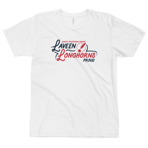 LTS Laveen Longhorns White Script T-shirt 2020